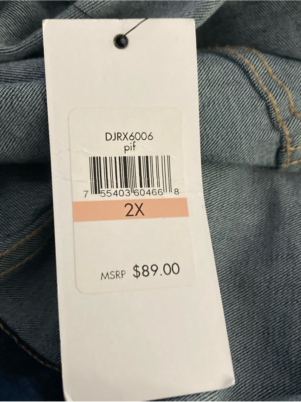 DKNY Denim trucker jacket size 2X New With Tags - Picture 6 of 10